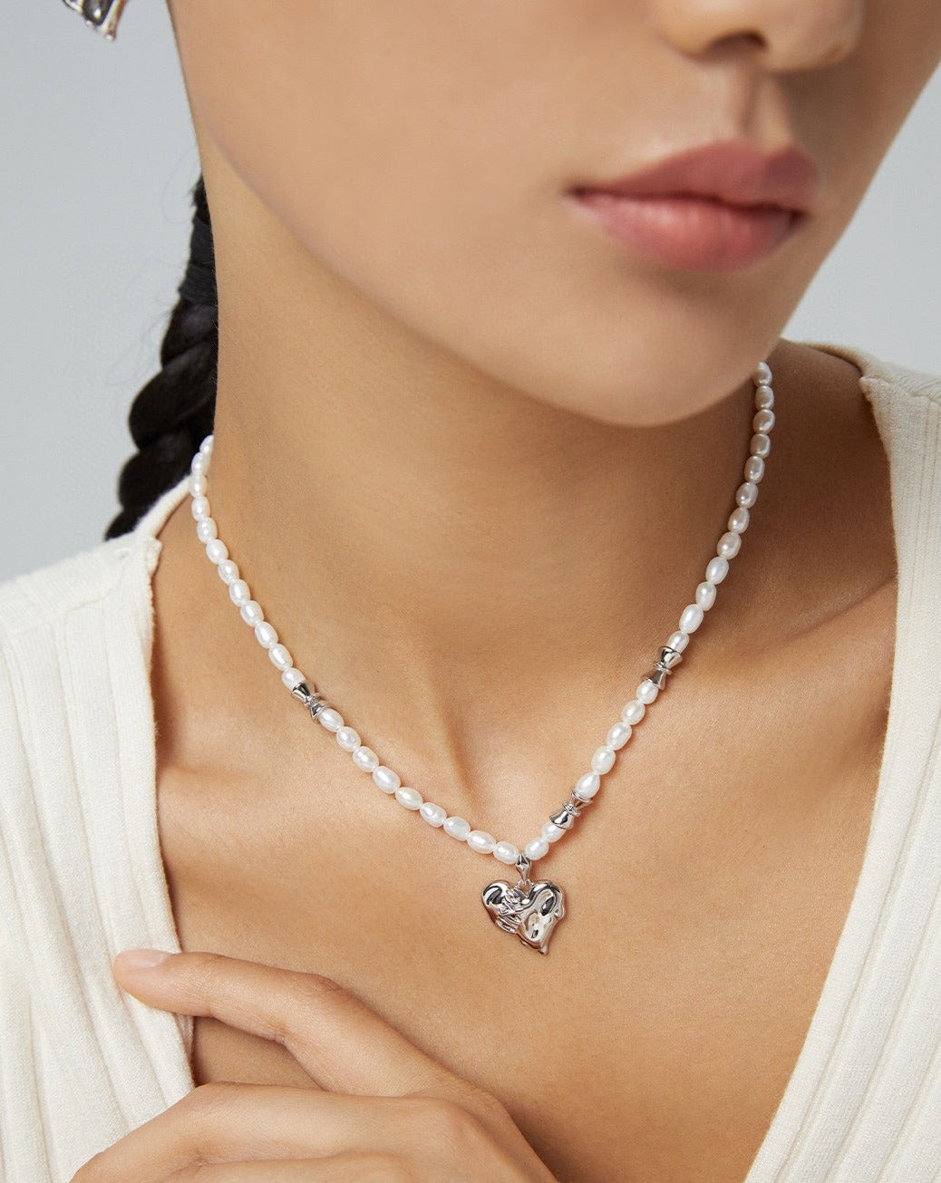 Heart Shaped Necklace and Earrings Jewelry Set - Walmart.com